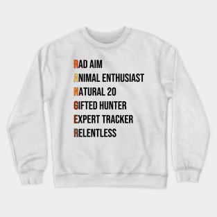 Ranger Hunter Class RPG Pnp Roleplaying Dungeon Meme Gift Crewneck Sweatshirt